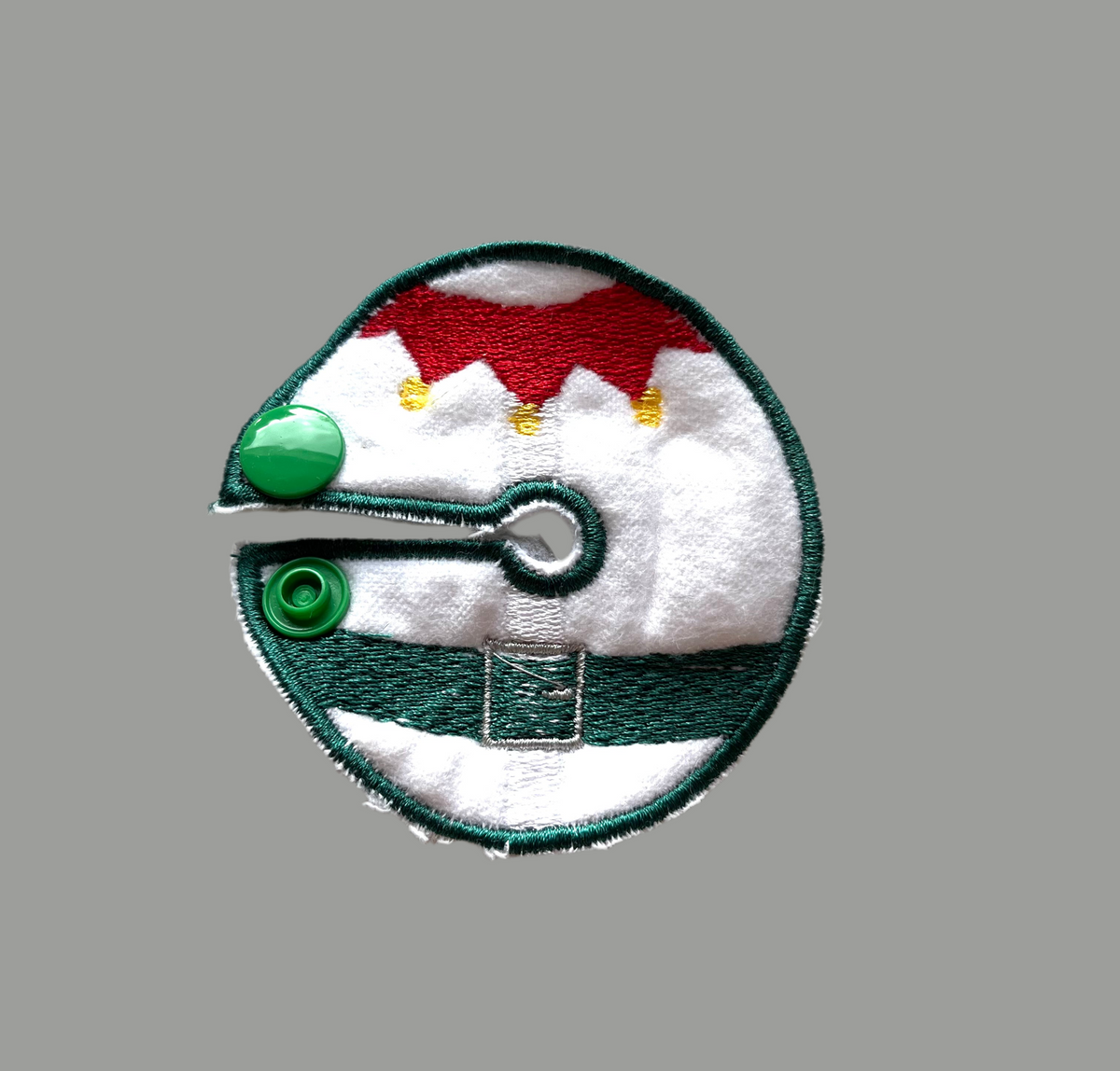 Christmas Elf print handmade cloth g-tube pad