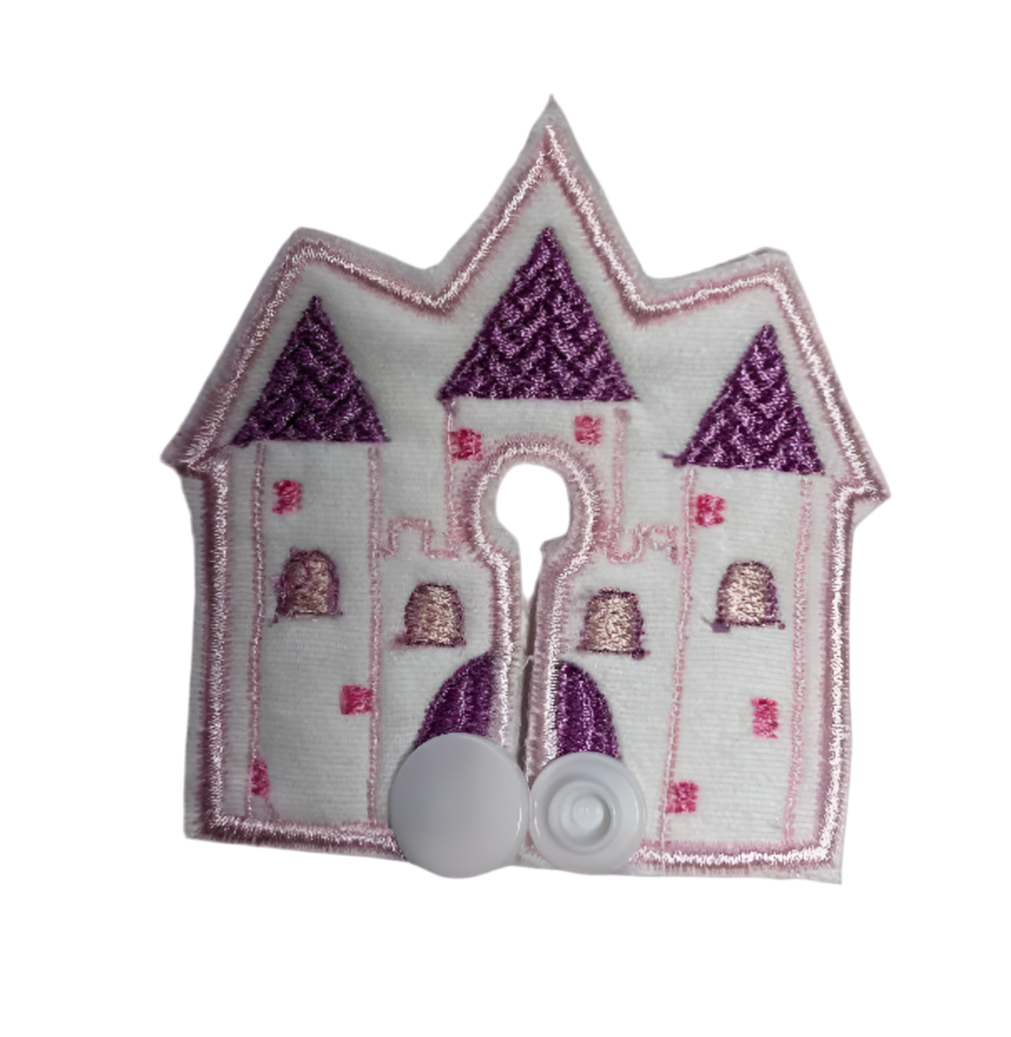 Princess Castle print handmade g-tube belly belt, view 2