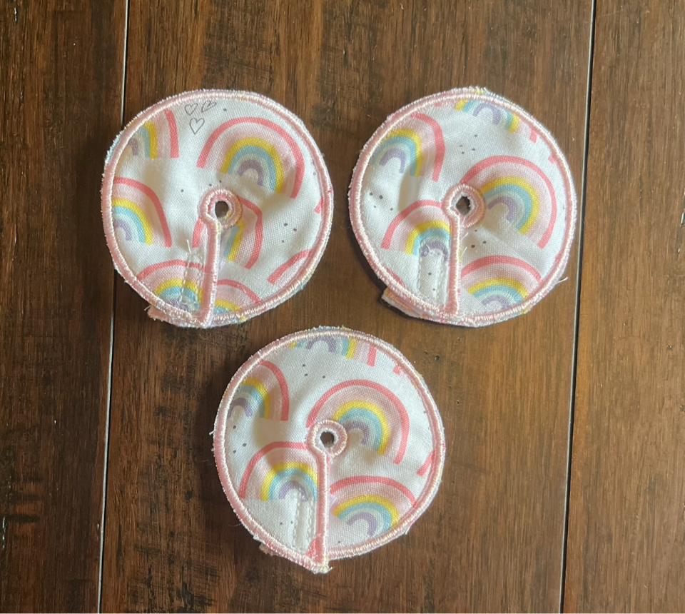 White pastel rainbow 2.75" gtube pad ONE PAD