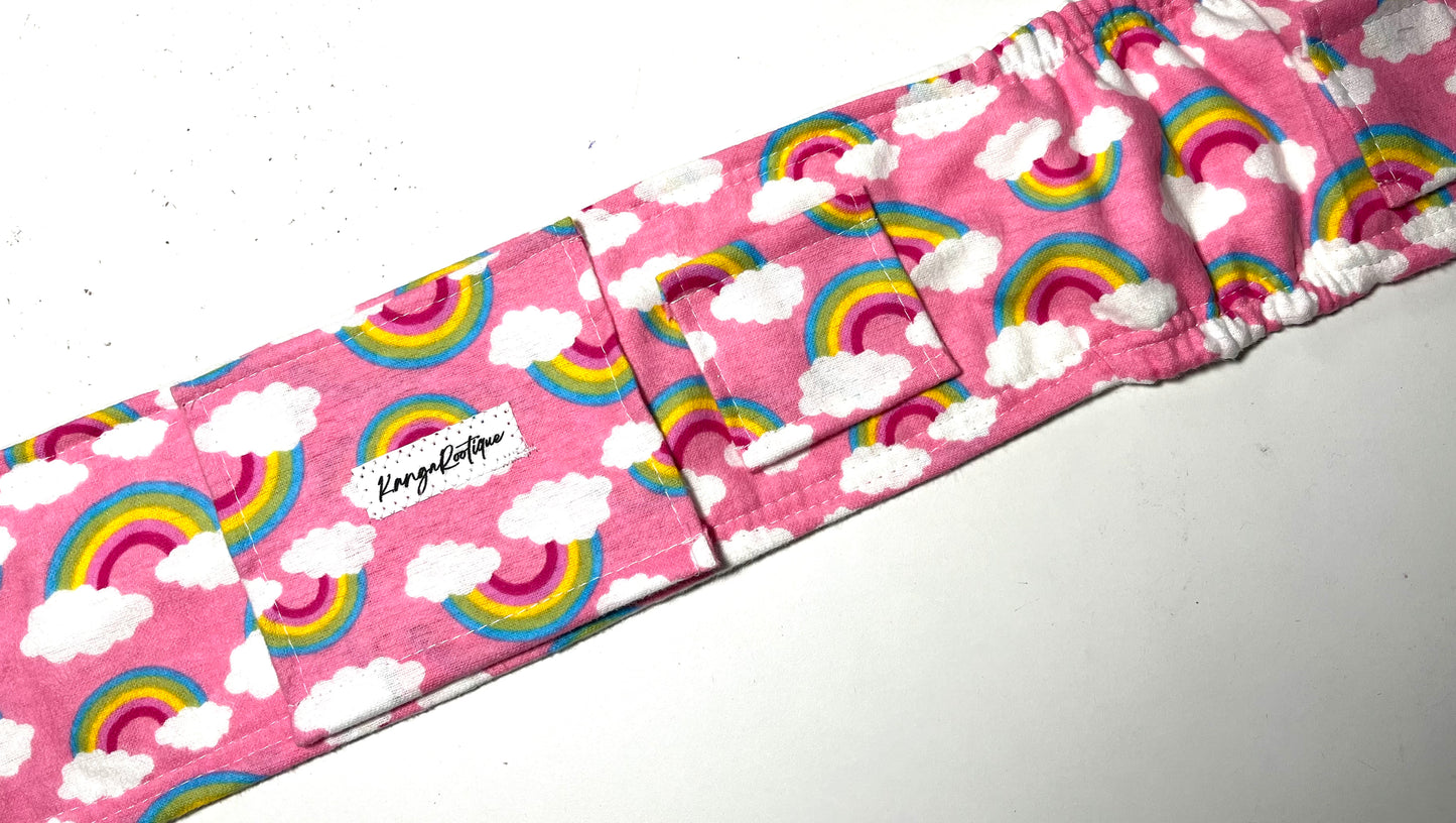 Pink rainbow gtube belt belly band