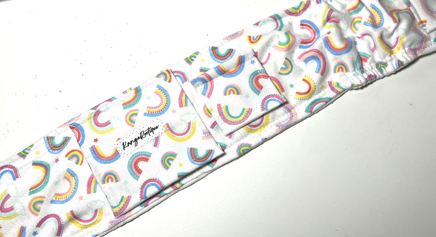 Pastel rainbow gtube belt belly band