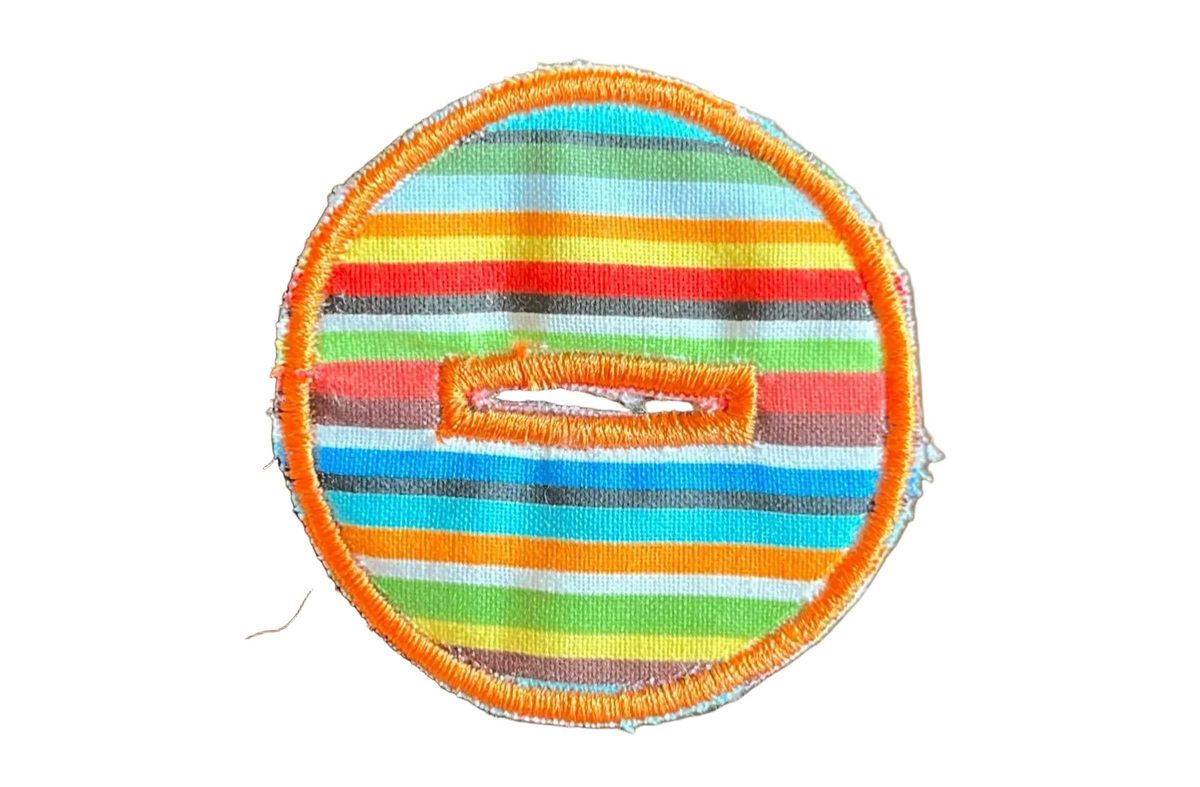 Buttonhole print handmade cloth g-tube pad, view 4