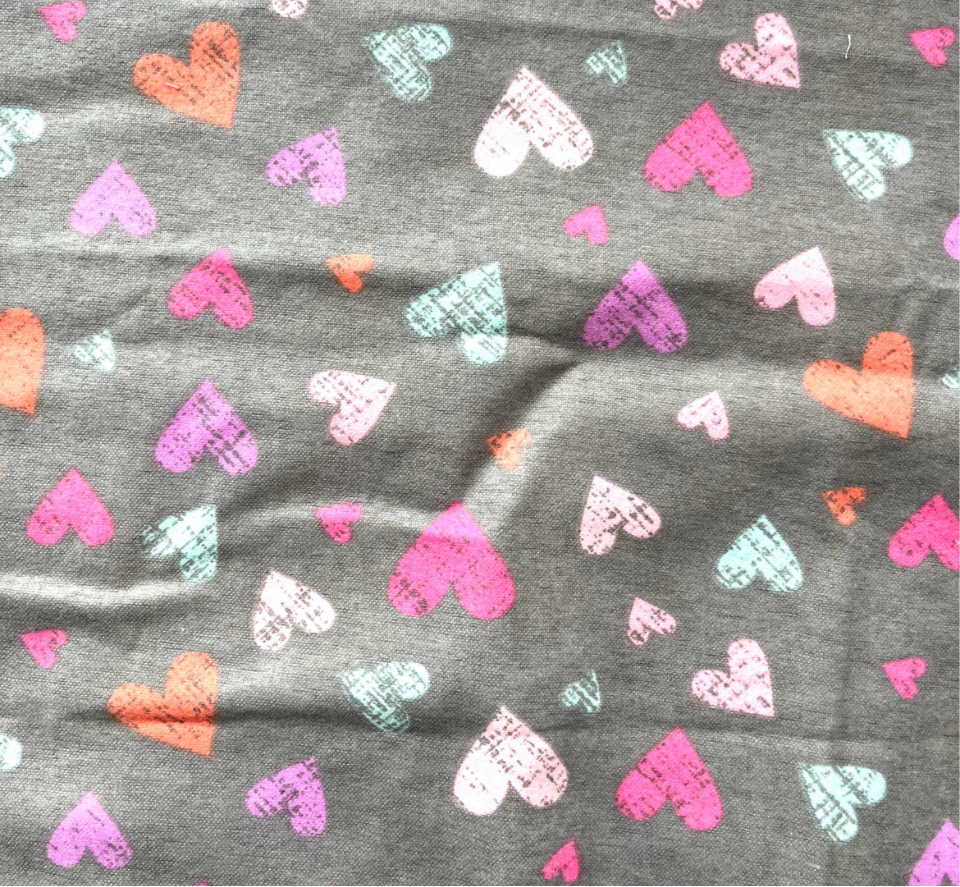 Gray hearts gtube pad