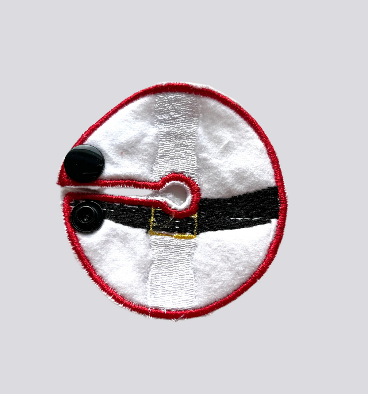Christmas Santa print handmade cloth g-tube pad