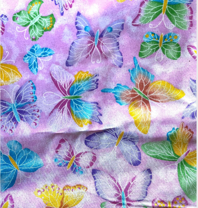 Pink glitter Butterfly 2.75" gtube pad