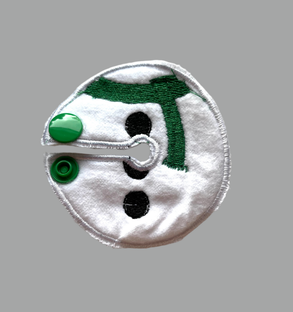 Snowman print handmade cloth g-tube pad