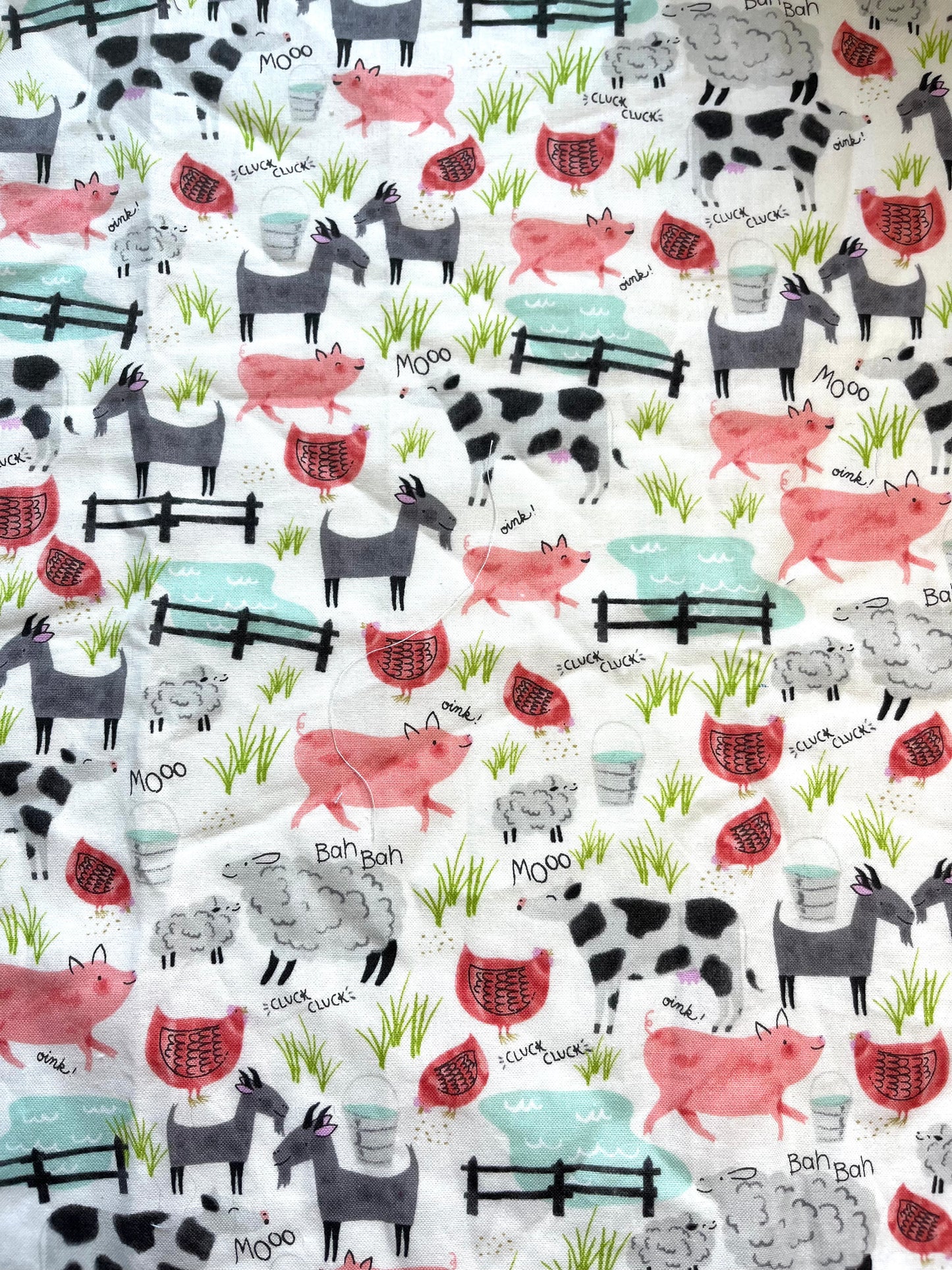 Farm animals on white 2.75" gtube pad