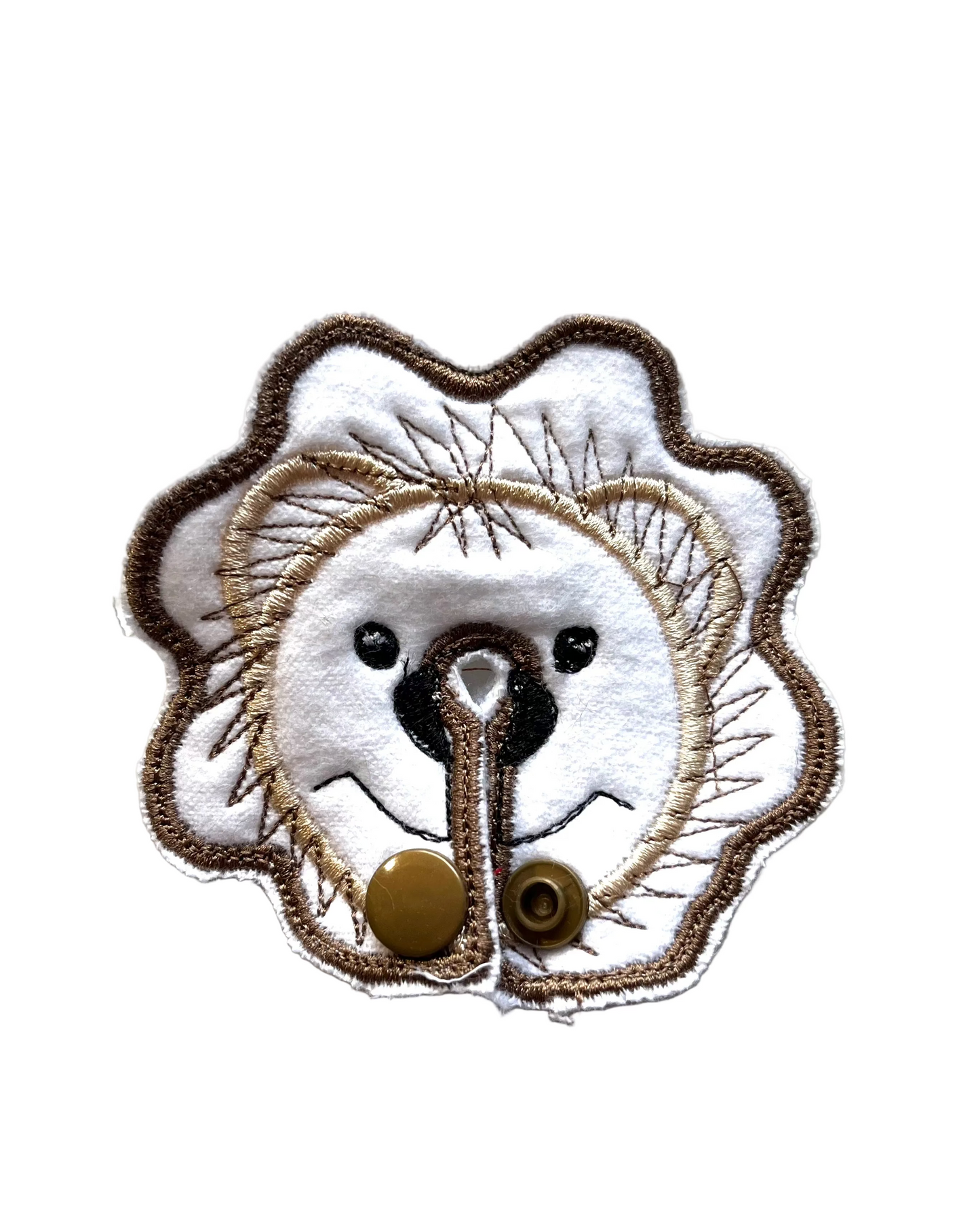 Lion Face print handmade g-tube belly belt