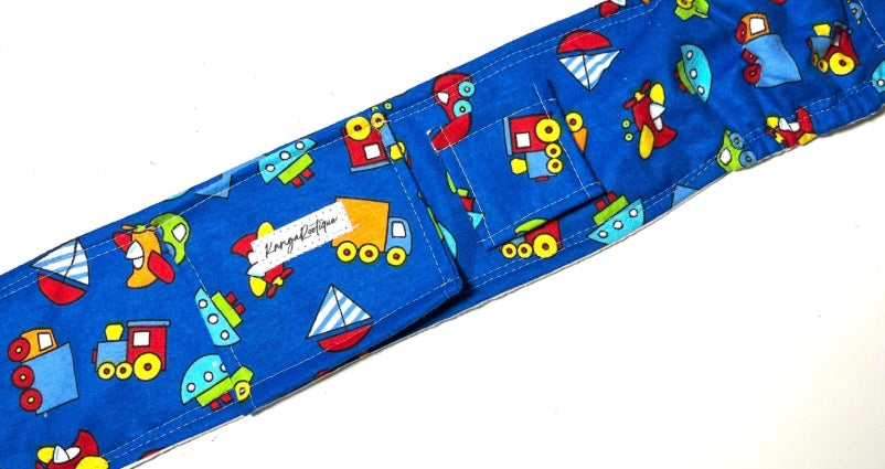 Boats cars vehicles gtube belt belly band - GREEN PRINT ONLY