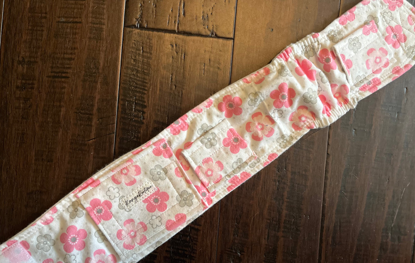Pink gray flower gtube belt belly band