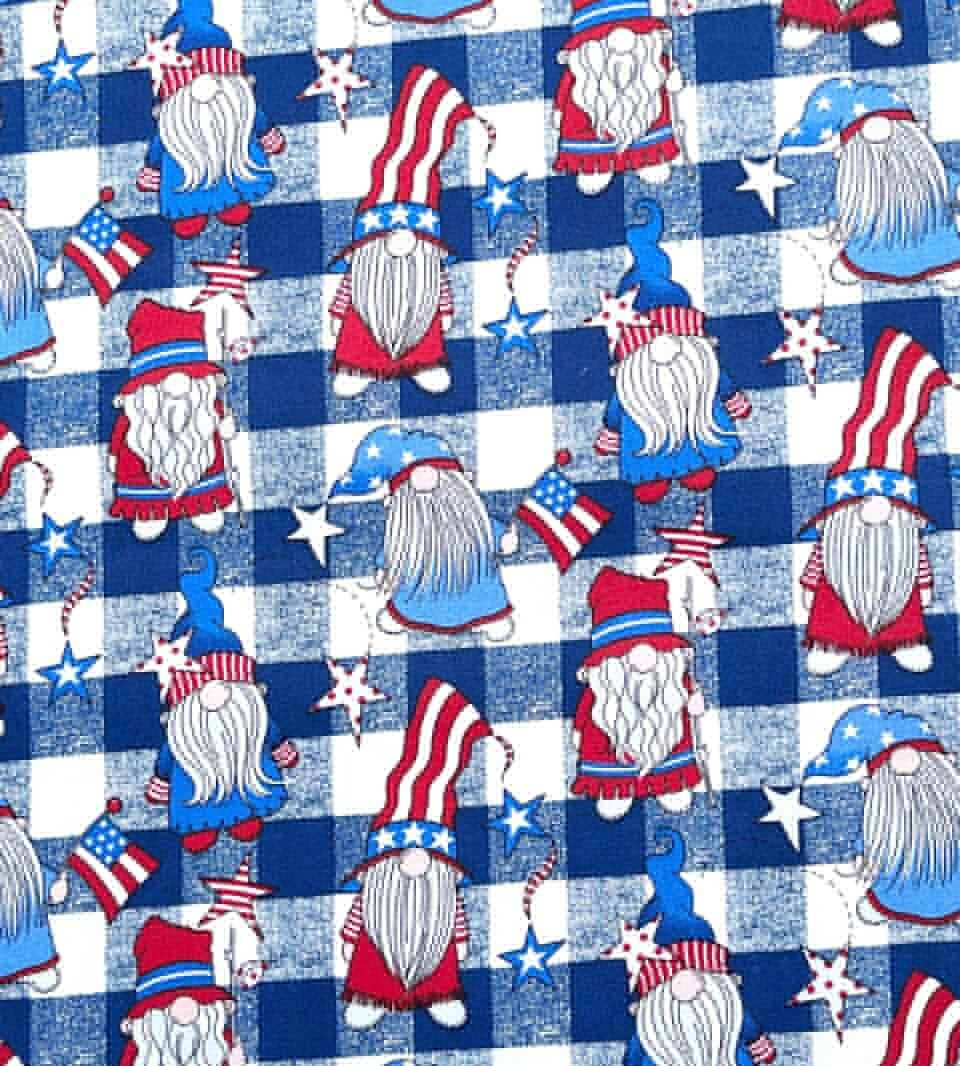 Patriotic plaid gnome 2.75" gtube pad