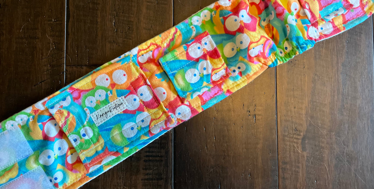 Owl collage gtube belt belly band