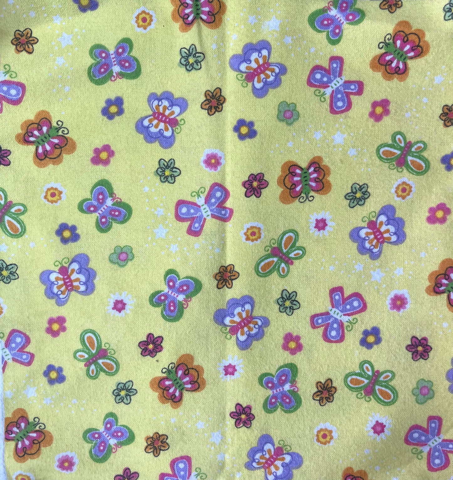 Yellow Butterfly print handmade cloth g-tube pad, view 2