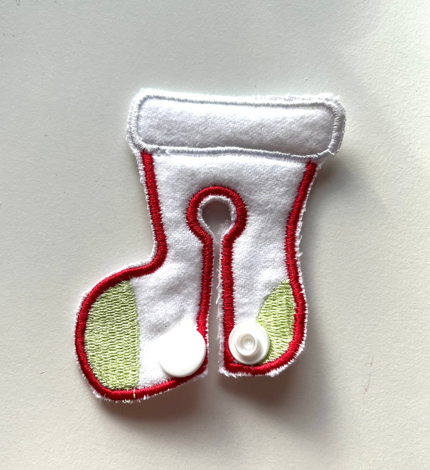 Christmas stocking gtube pad