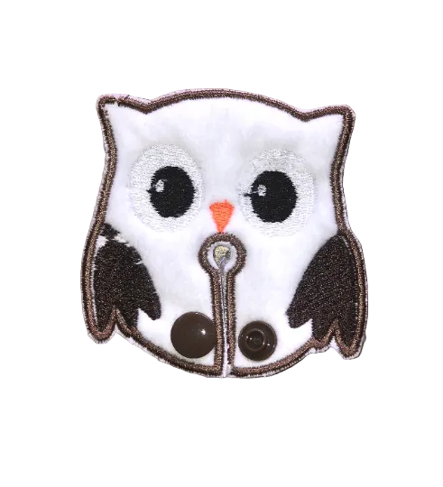Owl print handmade cloth g-tube pad