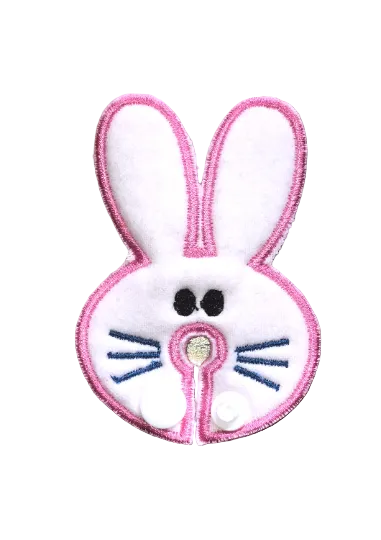 Bunny Ears print handmade cloth g-tube pad
