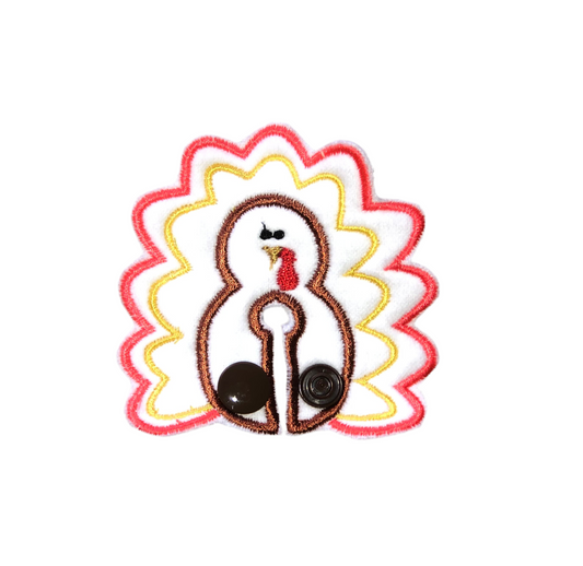 Thanksgiving turkey embroidered pad
