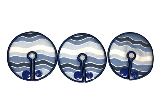 blue stripe 2.75" gtube pads - 3pk