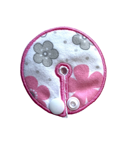 Pink gray flower 2.75" gtube pad