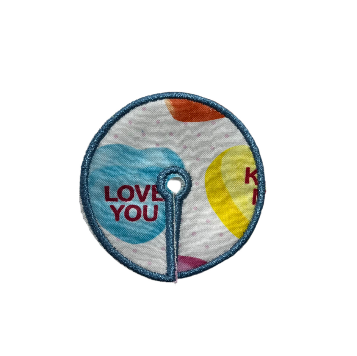 Candy Hearts print handmade cloth g-tube pad