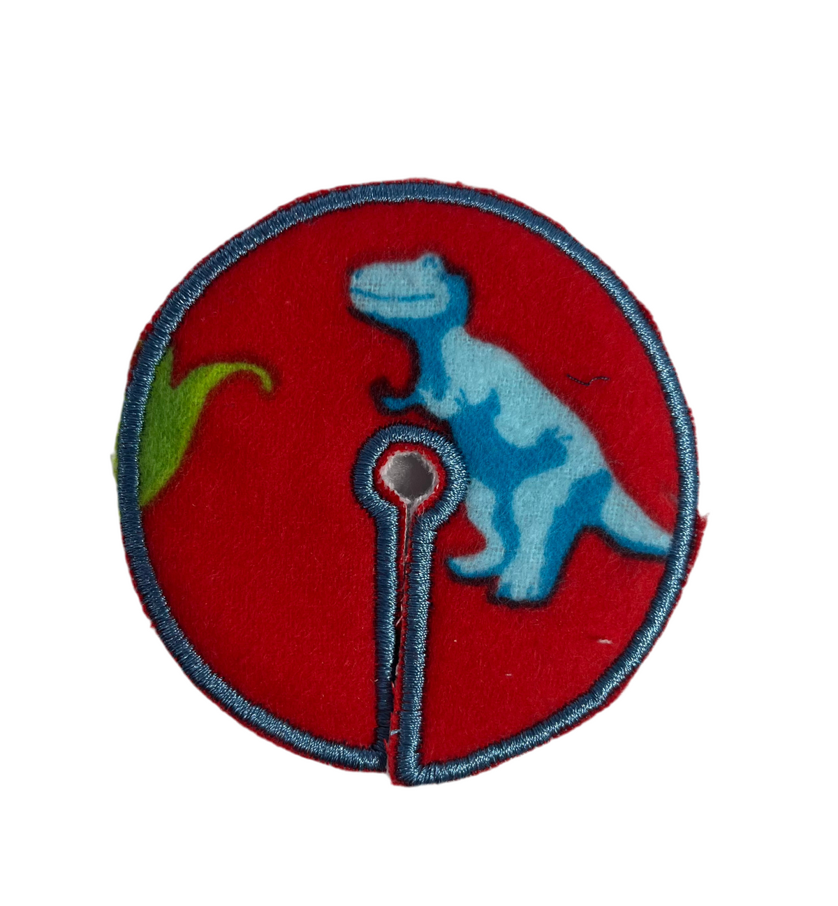 Red Dinosaur print handmade cloth g-tube pad