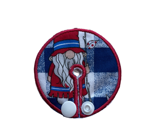 Patriotic plaid gnome 2.75" gtube pad