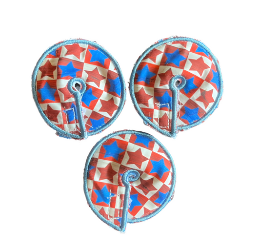 Red white and blue stars 2.75" gtube pad ONE PAD