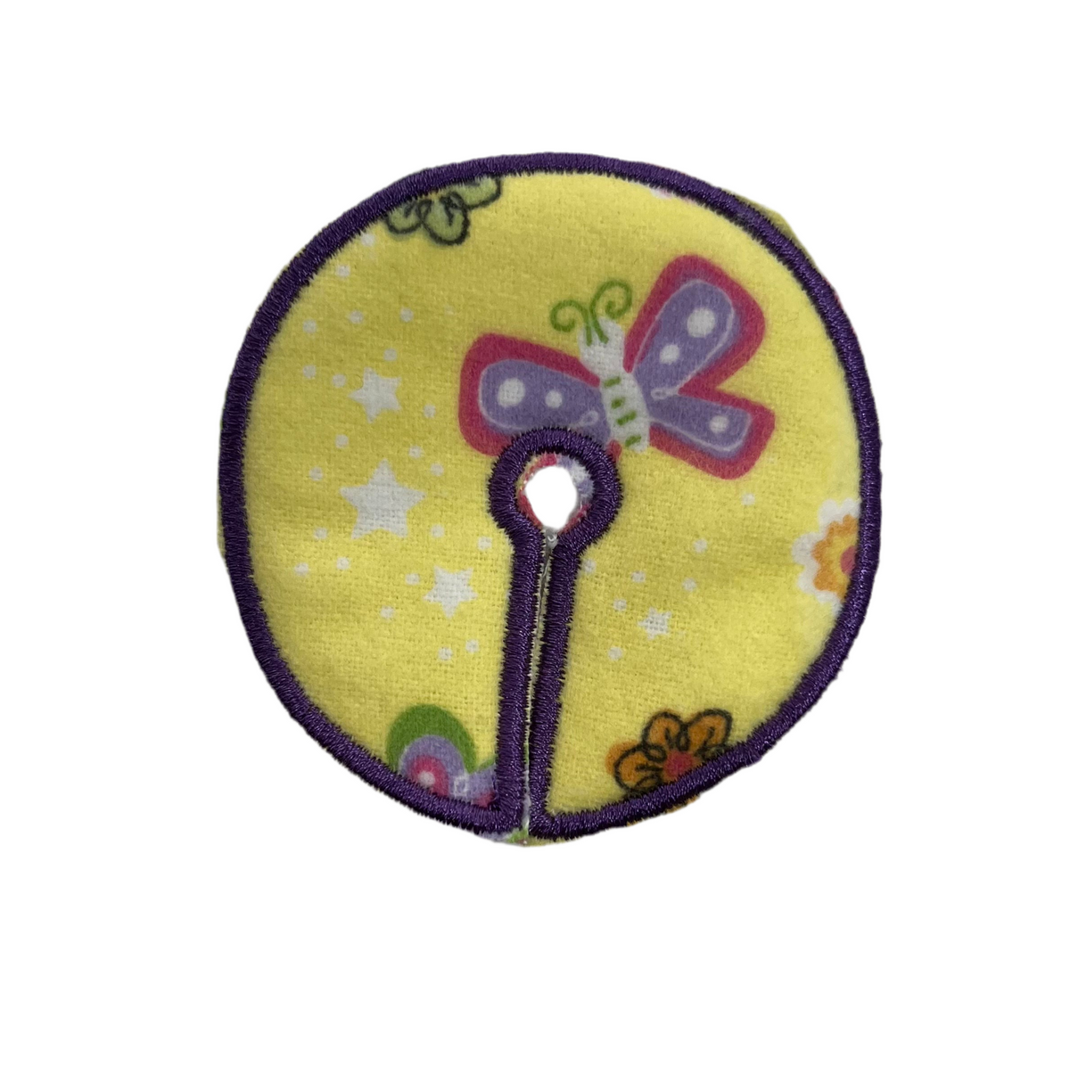 Yellow Butterfly print handmade cloth g-tube pad