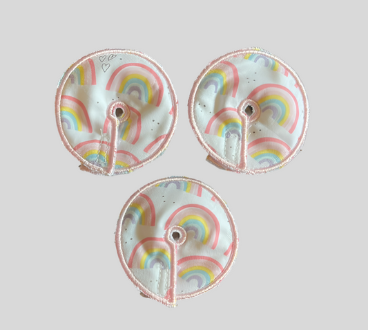 White pastel rainbow 2.75" gtube pad ONE PAD