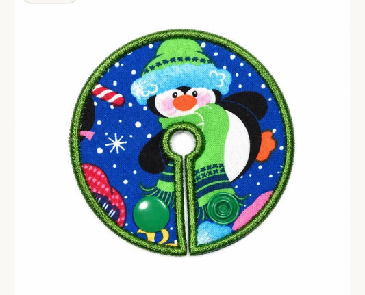Christmas Penguins G-Tube Pad ONE PAD