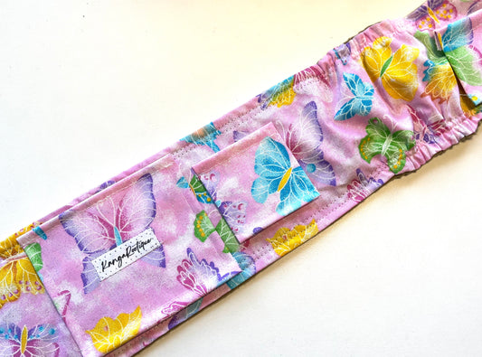 Pink butterfly gtube belt belly band