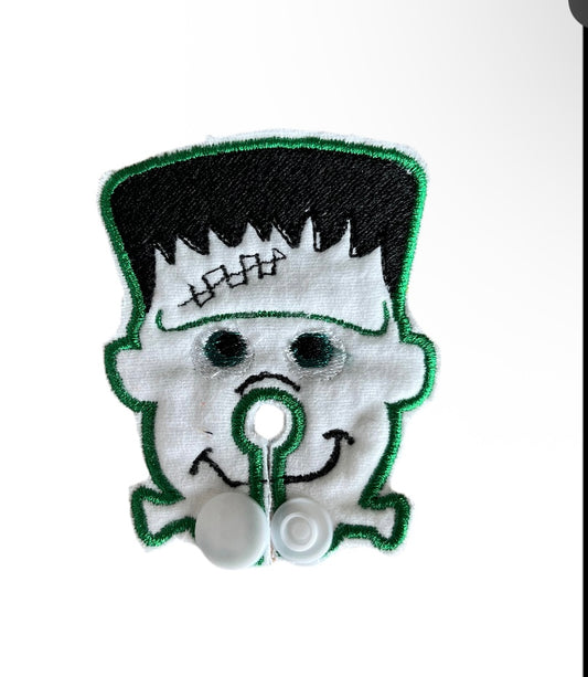 Halloween Monster print handmade g-tube belly belt, view 2