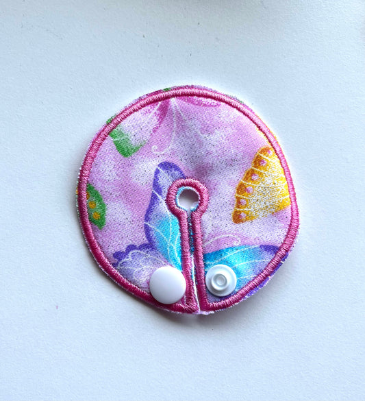 Pink glitter Butterfly 2.75" gtube pad