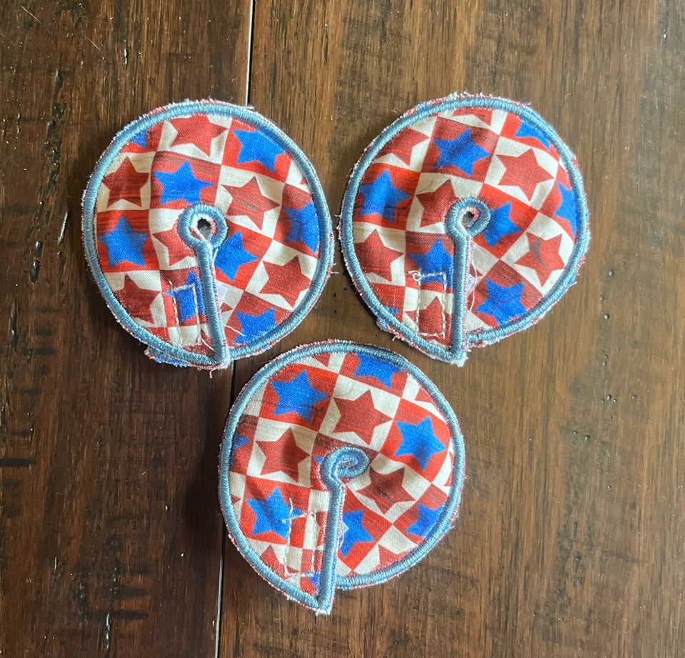 Red white and blue stars 2.75" gtube pad ONE PAD