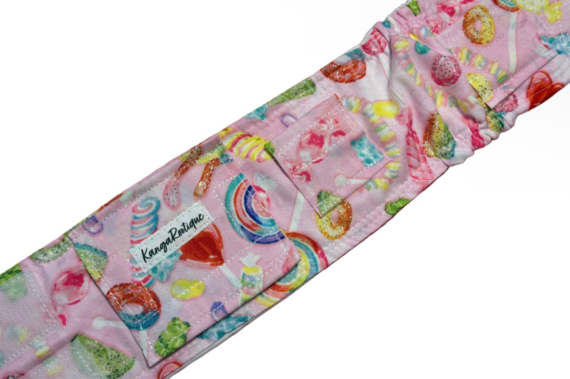 Candy Sweets print handmade g-tube belly belt