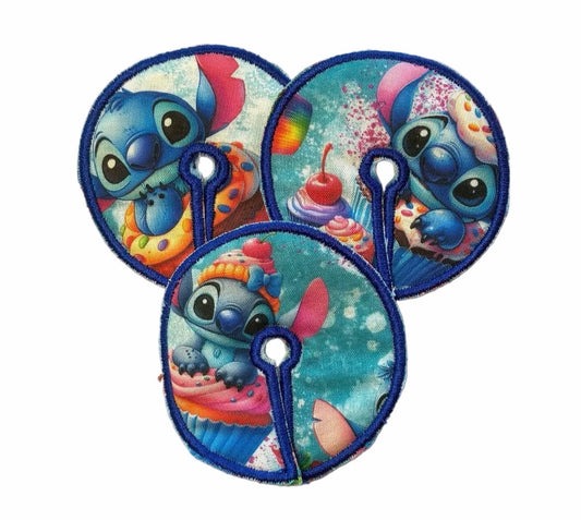 Blue Monster print handmade cloth g-tube pad