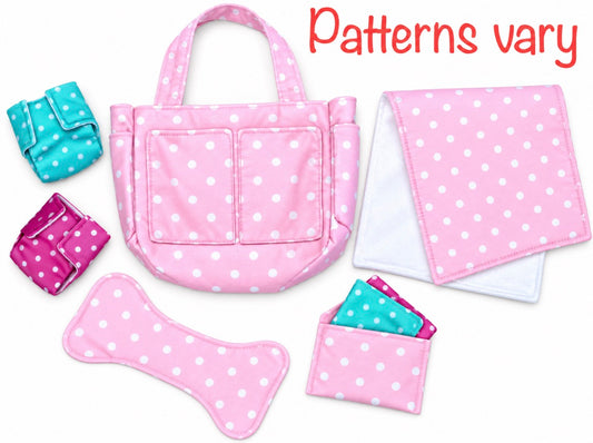 Baby Doll Diaper Bag Set (Random Print)