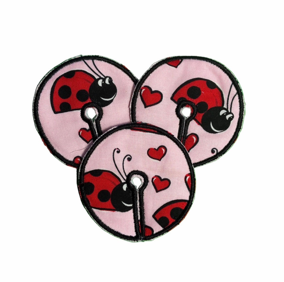 Pink ladybug 2.75" gtube pad - ONE PAD
