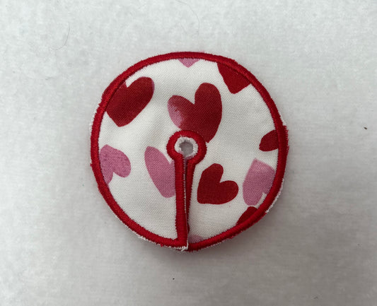 Red pink hearts 2.75" gtube pad