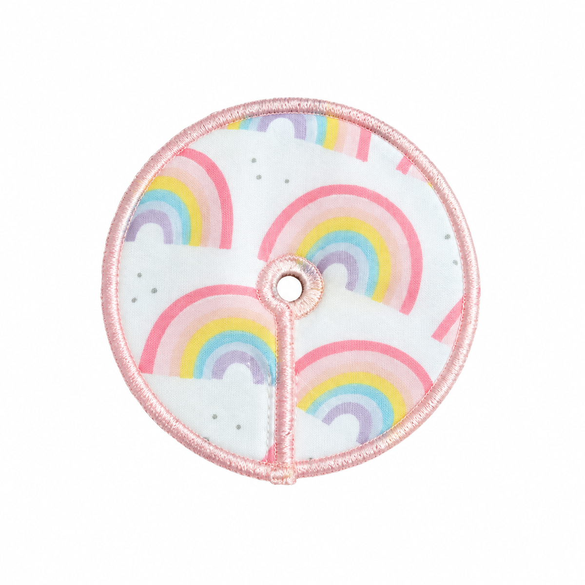 White Pastel Rainbow G-Tube Pad