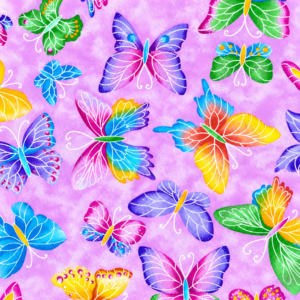 Pink Glitter Butterfly G-Tube Pad