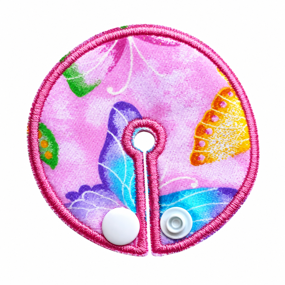 Pink Glitter Butterfly G-Tube Pad