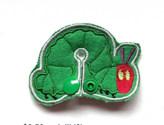 Caterpillar print handmade cloth g-tube pad