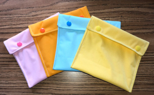 reusable washable snack and sandwich bags