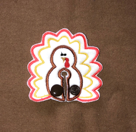 Thanksgiving turkey embroidered pad