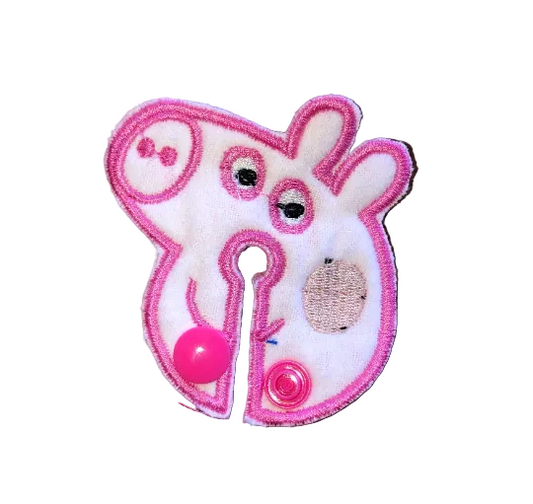 Pig print handmade cloth g-tube pad